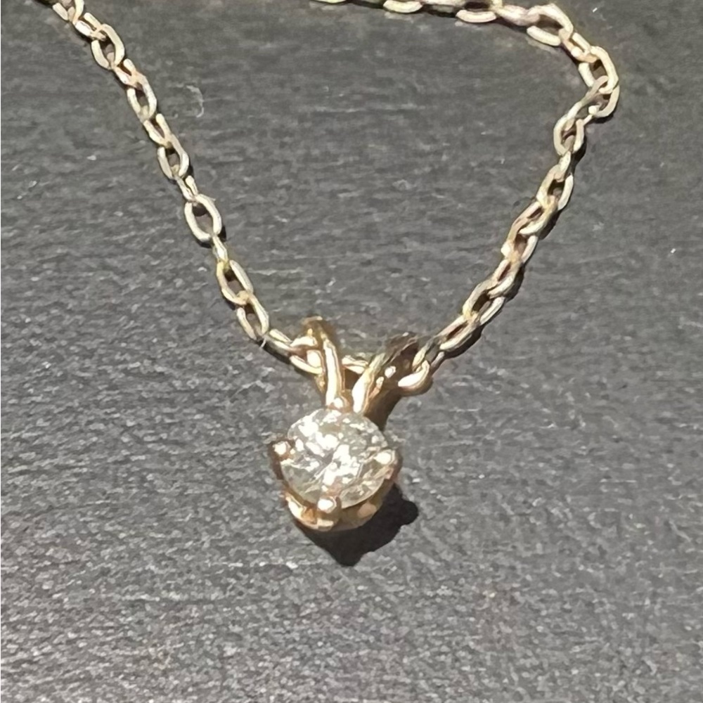 Elegant Vintage Gold Natural Diamond Pendant 0.25-0.3 Ct - Picture 2 of 15